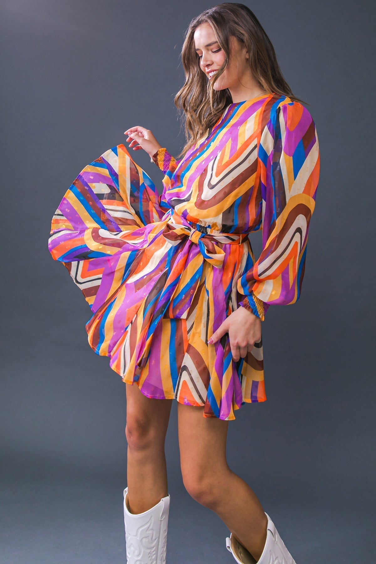 PALOMA PARTY WOVEN MINI DRESS Flying Tomato